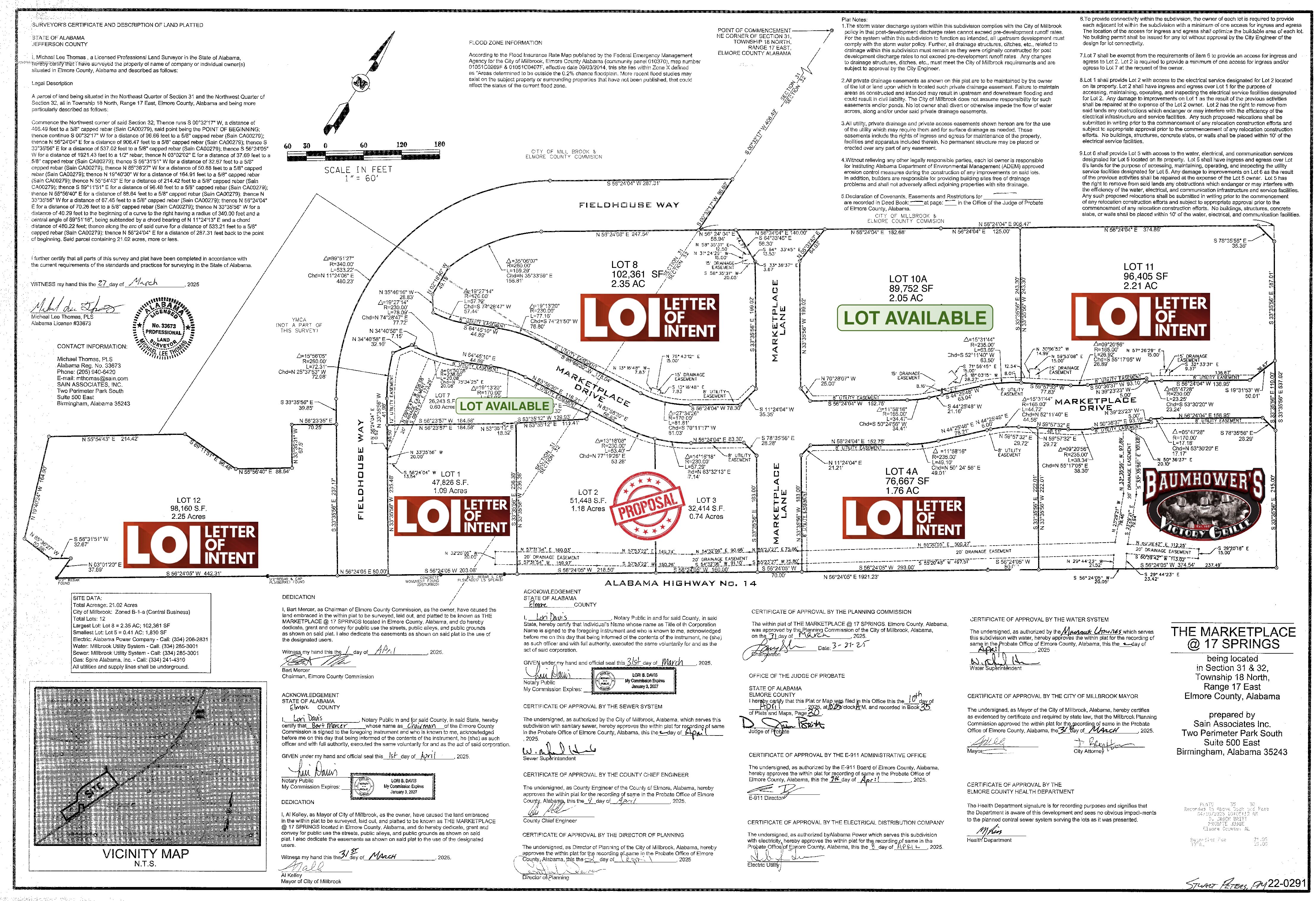 Marketplace – Final Plat